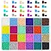 AK KYC 24000 pcs Glass Seed Beads 2MM Small Beads for Jewelry Making 24 Assortment Opaque Color Hole 0.6mm Bracelets Necklaces DIY Crafts Beading Kits