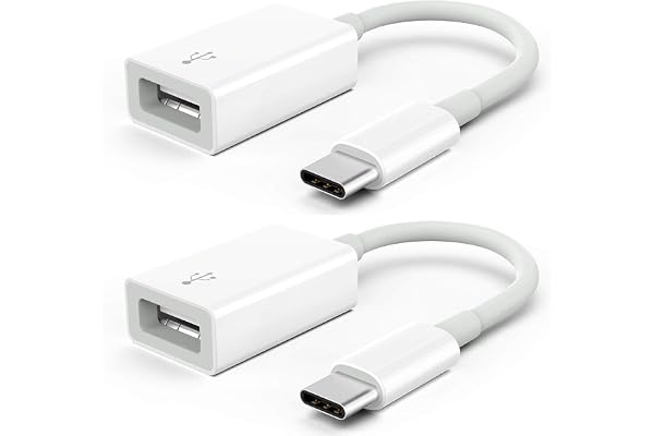 USB C to USB Adapter [2 Pack],Type-C (Thunderbolt 3 Compatible) to USB 3.0 OTG Cable Adaptor for iPhone 17/16/15/Pro/Max/Plus