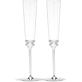 Kate Spade New York Grace Avenue 2-Piece Champagne Flute Set, 2 Count (Pack of 1), Metallic