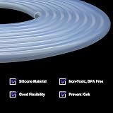 LAVMHAB Silicone Tube 8mm ID x 12mm OD 1.5m Food Grade Water Air Pipe Flexible view 2