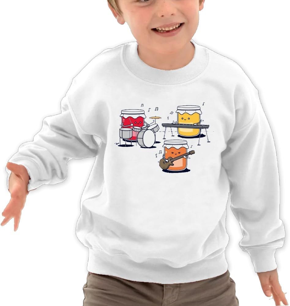 Puppylol Sushi Band Kids Classic Crew-Neck Pullover Sweatshirt Black