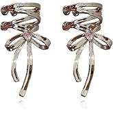 CYV Elegant Ribbon Bow Ear Clip Cuff Earrings Cartilage Bowknot Earrings Jewelry for Women