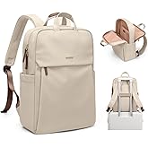 GOLF SUPAGS Women Laptop Backpack Fits 15.6 Inch Notebook Casual Daypack Everyday Bag for Work Travel College Backpack Book Bags (Apricot)