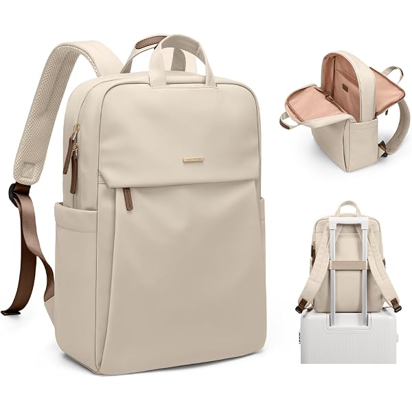 Women\'s Khakiwhite 15.6inch Laptop Mochila Flight Approved Daypack with Pocket Amazon.com: coowoz Large Travel Backpack For Women Men,Carry  main image 3