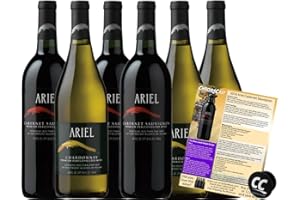 GODPSMUSIC Ariel Cabernet & Chardonnay Non-Alcoholic Red & White Wine Experience Bundle with Chromacast Pop Socket, Seasonal Wine Pairings & Recipes, 6 Pack…
