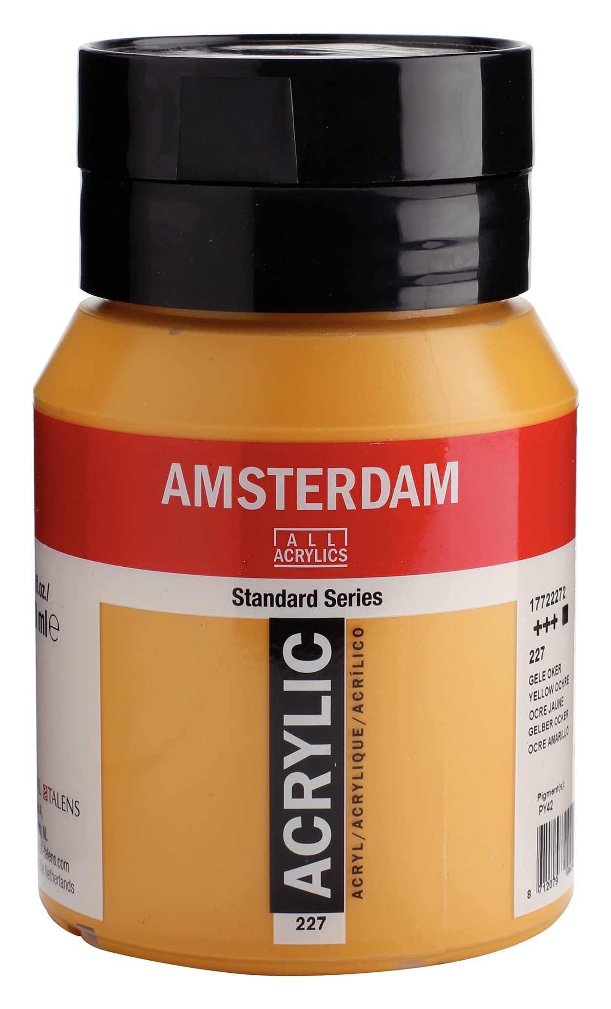 Amsterdam Standard Series Acrylic Jar 500 ml Yellow Ochre 227 (17722272)