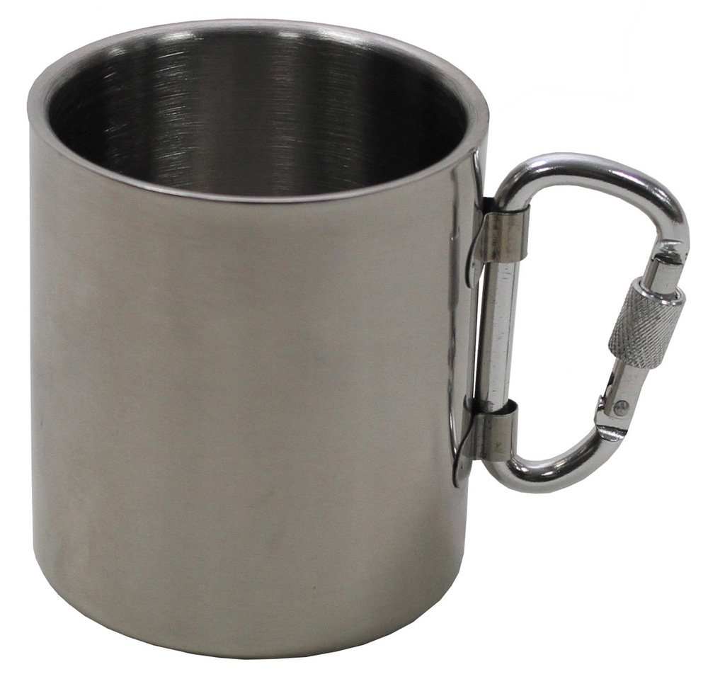 Fox Outdoor Stainless Steel Double-Walled Cup With Carabiner
