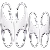 Double Small Carabiner Clips - Zipper Clip Theft Deterrent - Holding The Zipper Closed - Backpack Locks Zipper 4 PCS 2 Sizes 