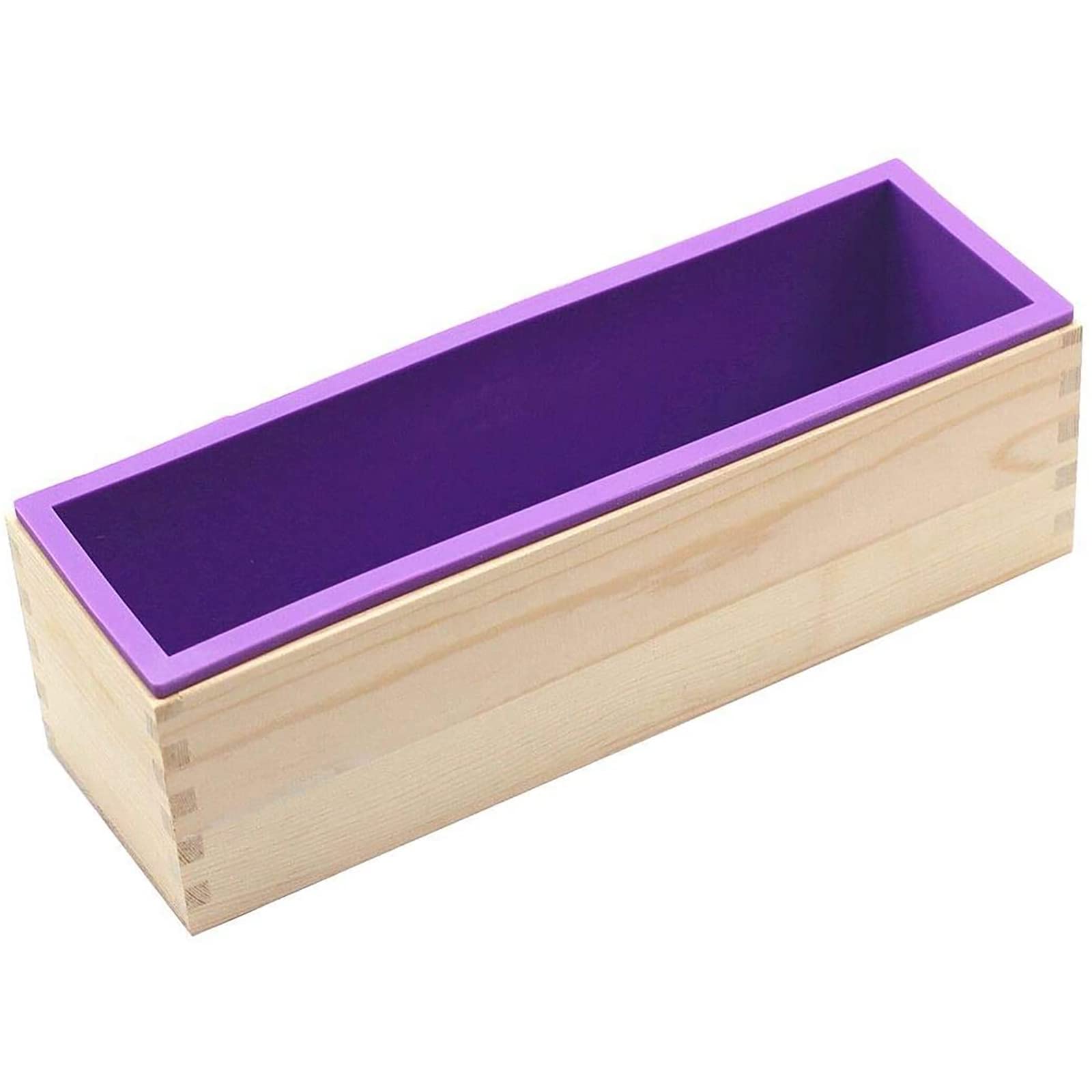 Soap Making Mould Kits, 1.2 Kg Rectangular Loaf Soap Silicone Molds with Wooden Box for CP and MP Making Supplies
