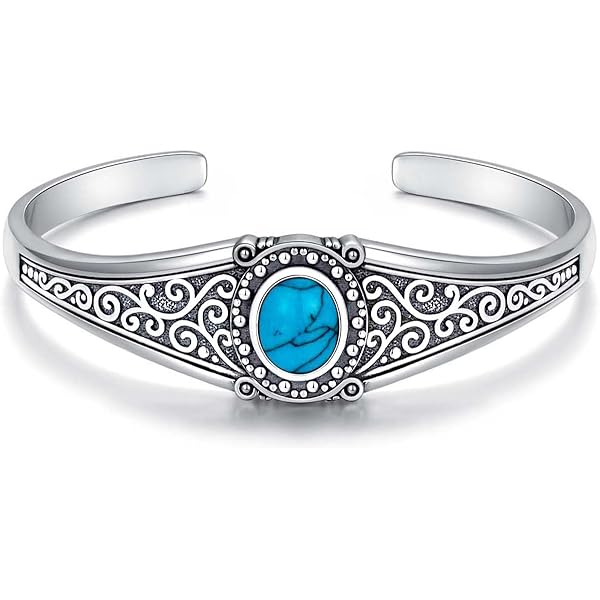 Amazon.com: DOLIOX 925 Sterling Silver Native American Turquoise