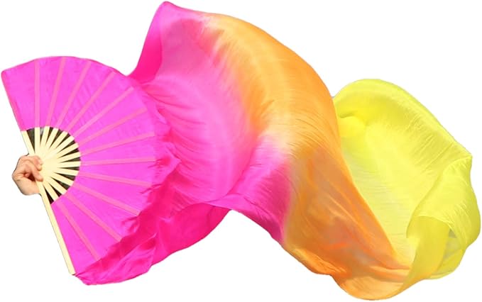 Amazon Co Jp Winged Sirenny 70色 大人用 70インチ ベリーダンス 礼拝 シルクファン ベールフラッグ ストリーマー Us サイズ 70 X 35 服 ファッション小物