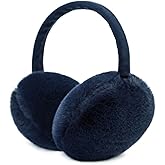 RUIKUNA Winter Ear Muffs Women Fuzzy Earmuffs Faux Fur White Ear Warmers Girls Black Warm Ear Covers Fluffy Cute Pink Large