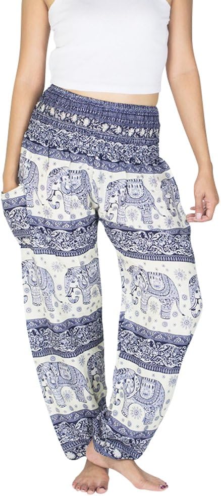 Thai Harem Trousers with Smock Waist and Bohemian Style