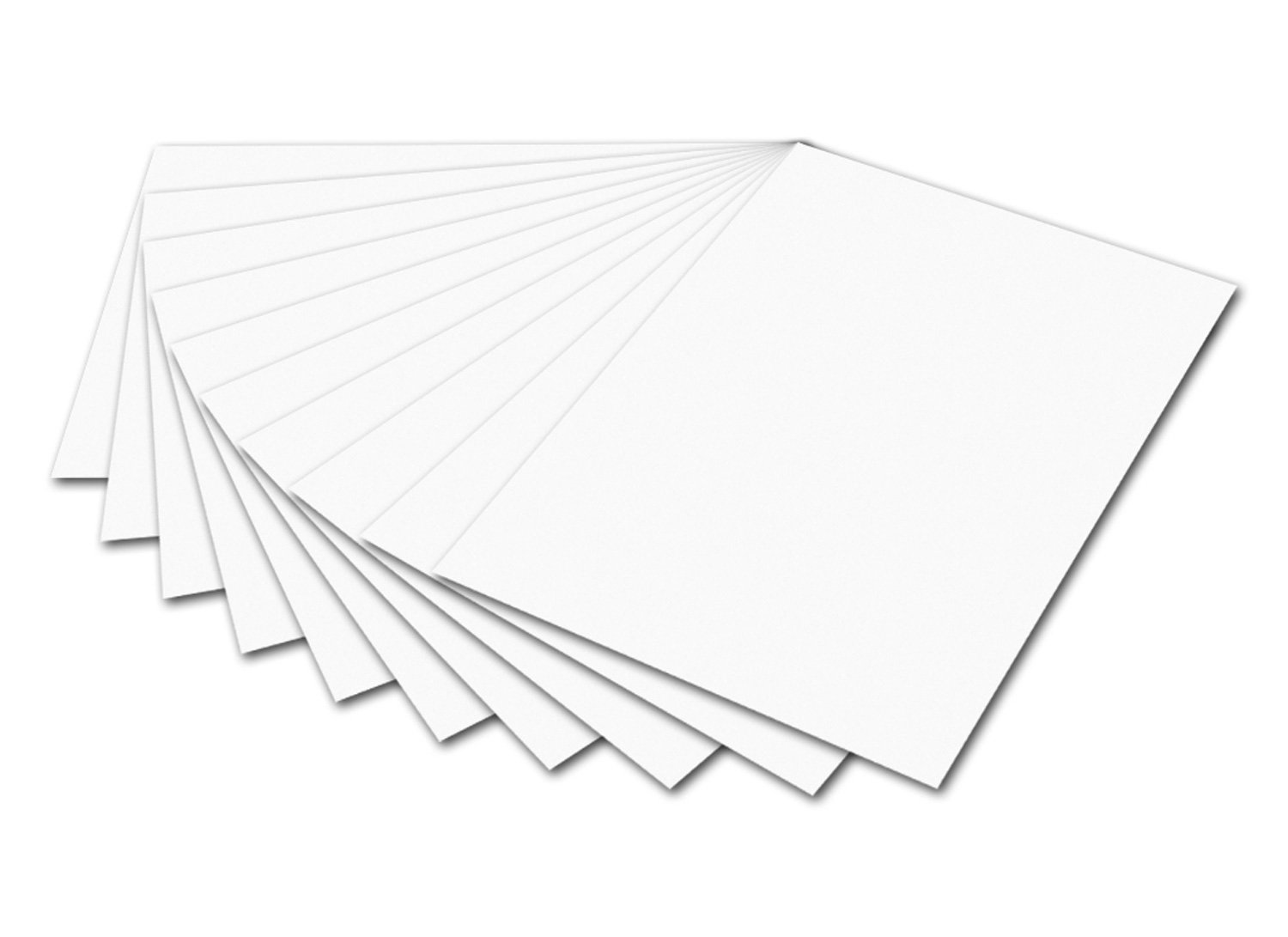folia 6100 Photo Card White 50 x 70 cm 300 g/m² 10 Sheets for Crafts and Creative Design of Cards, Window Pictures and Scrapbooking — image 1