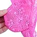 YiZYiF Men's Flower Pattern Lace Thong Underwear Bikini Panties (X-Large, Rose)