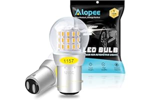 ALOPEE 12V-15V DC Bright 1157 LED Bulb Amber Yellow 1157 Bulb 2357 Led Bulb 2057 Led Bulb 7528 BAY15D 39SMD 3014Chip Replacem
