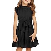 blibean Tween Girls Elegant Dresses Kids Summer Ruffle Sleeve Dress Size 4-15 Years Old
