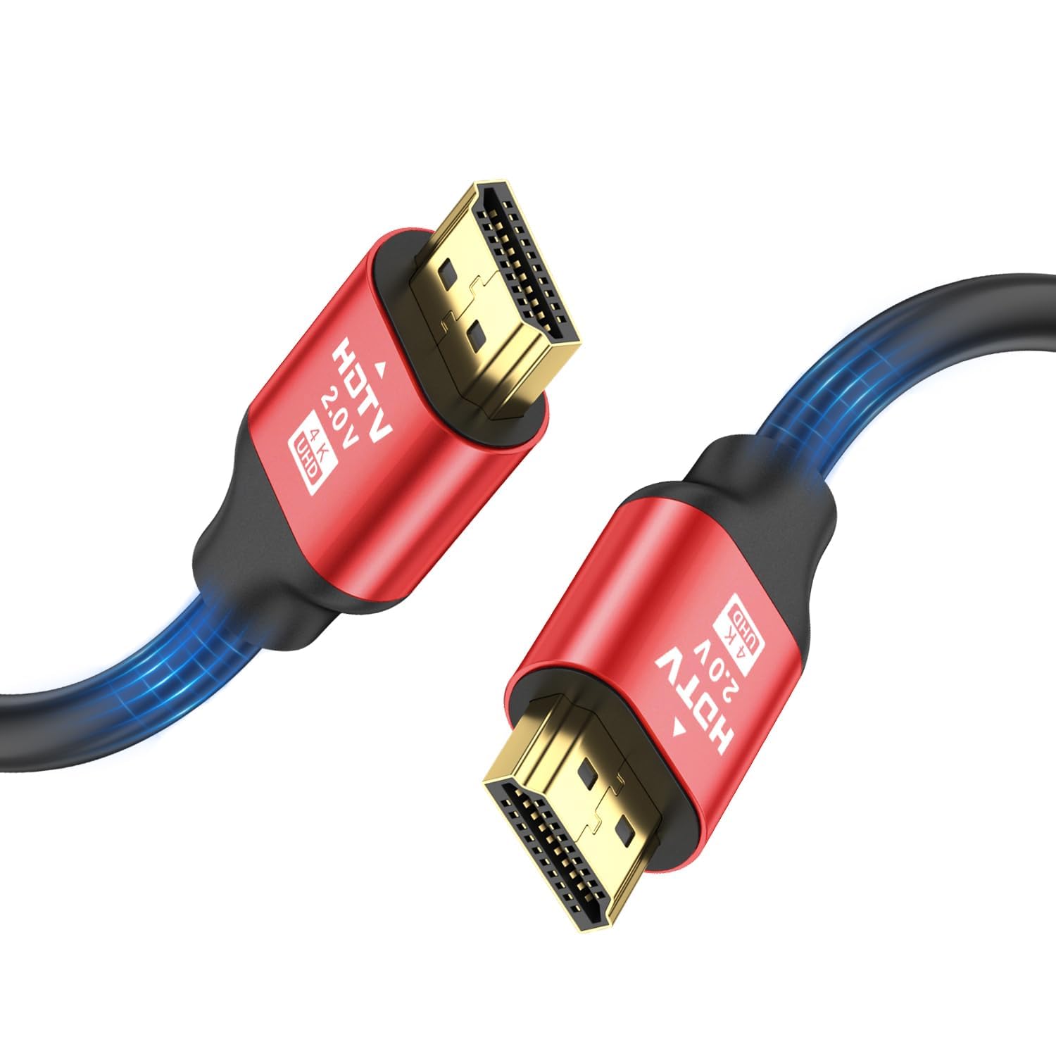 Photo 1 of grofyllaa 4K Hdmi Cable 20FT, High Speed Hdmi 2.0 Cable 4K@60Hz 2K@120Hz, Gold-Plated Connector 3D ARC HDCP 2.2 &2.3 for HDTV/Blu Ray Playback/Projectors/Laptops/PS4/PS5(Red)