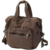 MaxxCloud Aesthetic Cute Small Backpack, Heavy Cotton, Retro Canvas Backpack Travel Bag, Mini