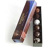 Godiva Chocolatier Flight Chocolate Truffle, Dark Decadence, 6 Count