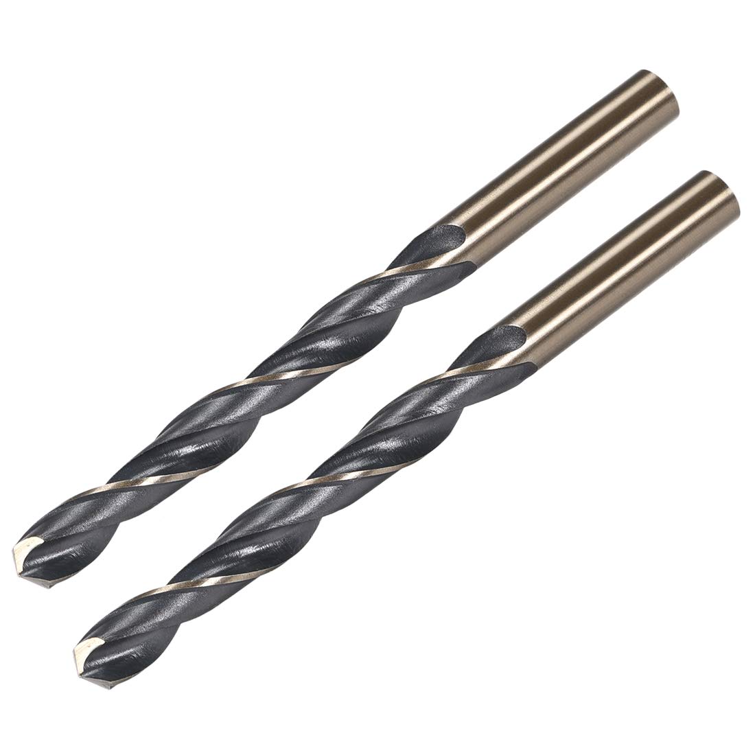 uxcell Reduced Shank Twist Drill Bits 9.5mm High Speed Steel 4341 with 9.5mm Shank 2 Pcs for Stainless Steel Alloy Metal Plastic Wood