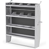 AA Products SH-6005 Van Shelving, 4 Adjustable Shelves, 52"W x 60"H x 13"D | 16-Gauge Steel Construction with Screw Assembly and Included Hardware for Compatible Transit, NV, ProMaster &amp; Sprinter Vans
