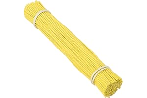 Tangyinrd 200 Pcs 6 inch Garden Twist Tie, Round Plastic Twist Ties for Plants, Vines and Wrapping Cords or Christmas Tree Gardening Plants Growth and Care, Office Home Cable Organization (Yellow)
