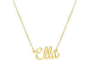 Yiyang Personalized Name Necklace 18K Gold Plated Stainless Steel pendant Jewelry Birthday Gift for Girls