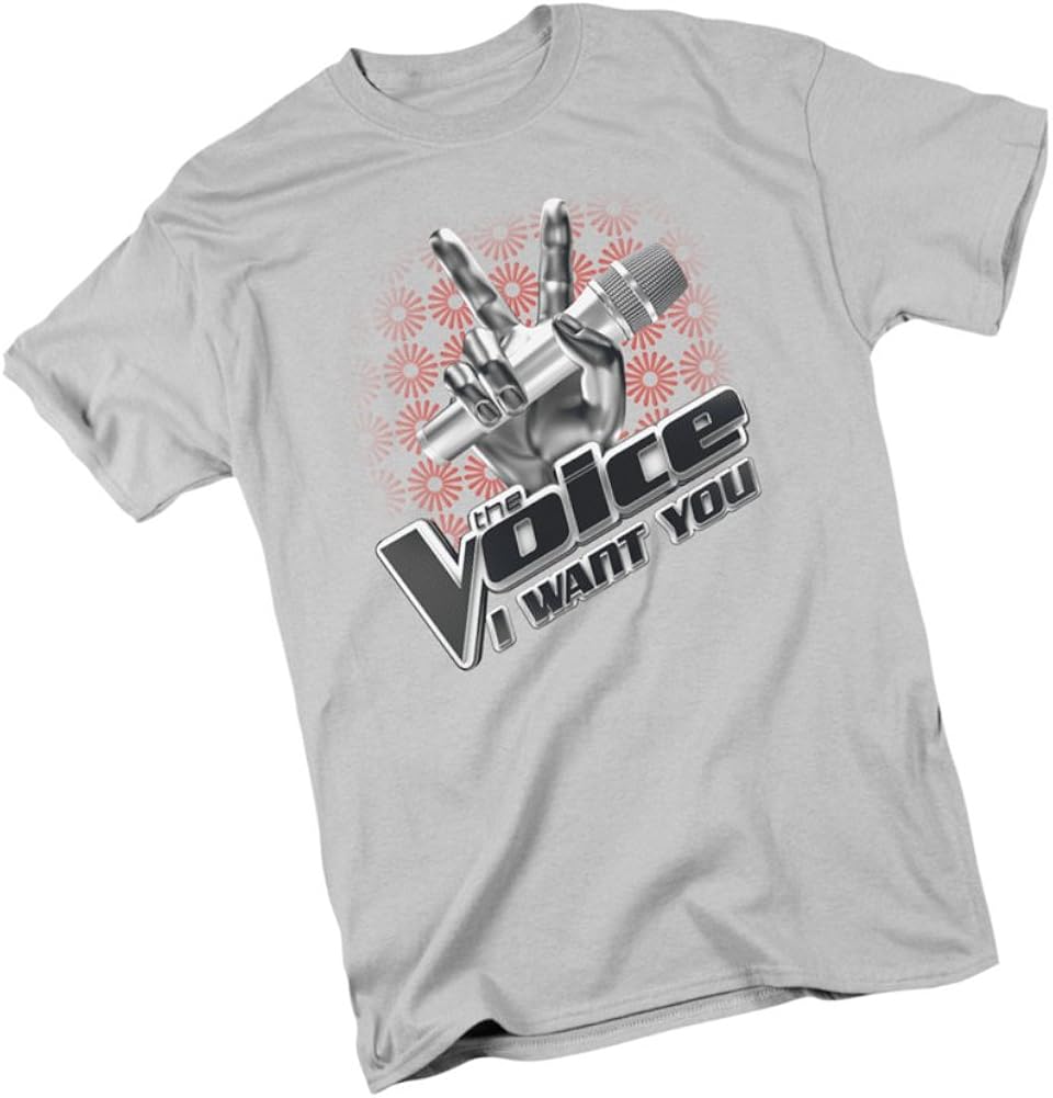 Microphone Logo The Voice Adult TShirt, XXXLarge Clothing