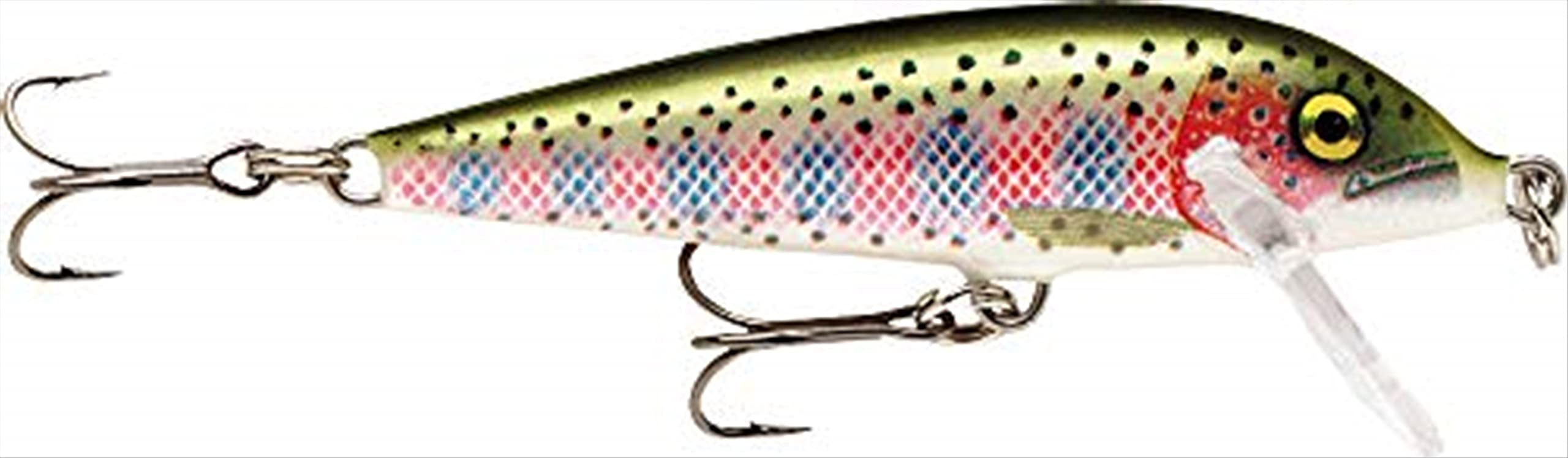 Rapala CountDown Lure with Two No. 10 Hooks, 0.9-1.8 m Swimming Depth, 5 cm Size, Rainbow Trout