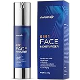 DIPSEVEN 6‑in‑1 Face Cream for Men: Daily Hydrating Anti‑Aging Moisturizer with Hyaluronic Acid & Niacinamide – Helps Smooth Fine Lines