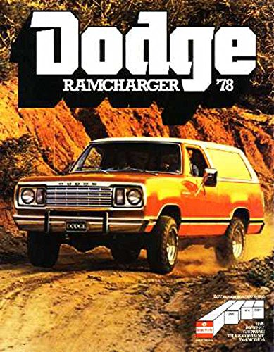 1978 Dodge RAMCharger Sales Brochure Literature Book Advertisement Options