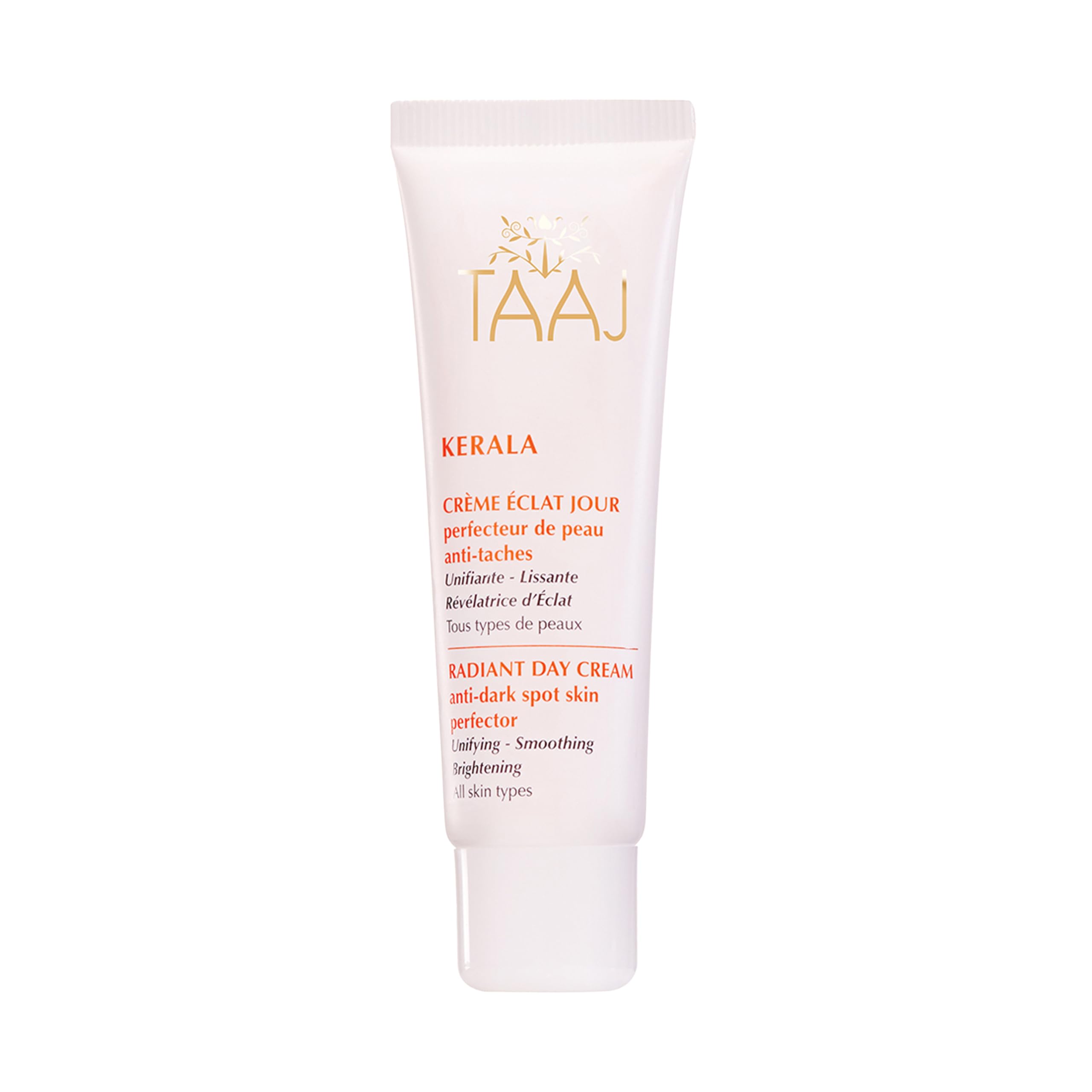 TAAJ | Radiant Day Cream SPF15 - KERALA | Perfecting anti-blemish treatment | Reduces imperfections | Smoothes and perfects the skin texture | Anti-radical protection | Hydrated skin | 50 ml
