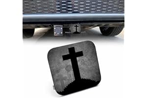 Beabes Christian Cross Car Rear Hitch Covers Grunge Gravestone Cross Square Trailer Hitch Cover Tube Plug Insert, 2" Towing Rear Hitch Cover for Car Truck, Easy to Install