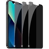 YMHML 3 Pack Privacy Screen Protector for iPhone 16e/14/13/13 Pro | Tempered Glass, 6.7 Inch, Anti Spy, Private, Shatterproof, Case Friendly Film, Easy Installation Tool, Anti-Scratch