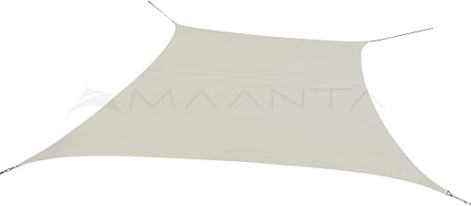 Tenda A Vela Quadrata 5x5 Bianca Ombreggiante Telo Da Sole Ombra Giardino Parasole