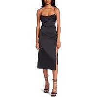 knee length dresses for ladies Olive Metallic Foil Satin Slip Midi Dress  THE WEARHOUSE