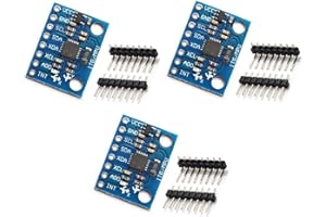 hiBCTR 3 Pieces GY-521 MPU-6050 MPU6050 3 Axis Accelerometer Gyroscope Module 6 DOF 6-axis Accelerometer Gyroscope Sensor Module 16 Bit AD Converter Data Output IIC I2C for Arduino