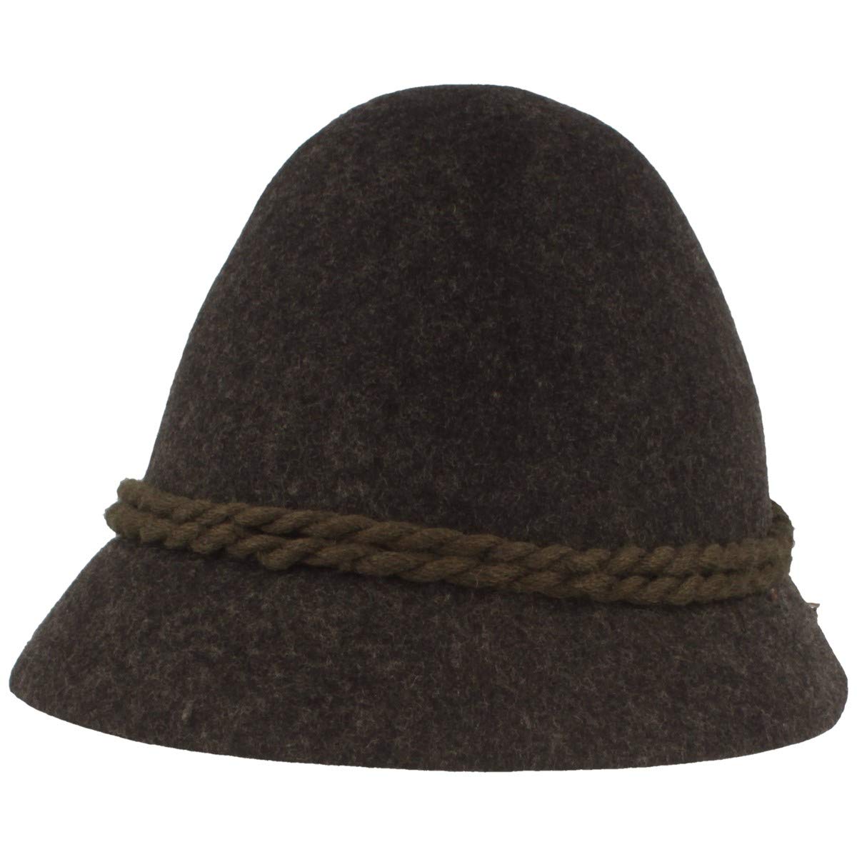 Faustmann Bavarian Men's Costume Hat Stopper Hat, charcoal, 48