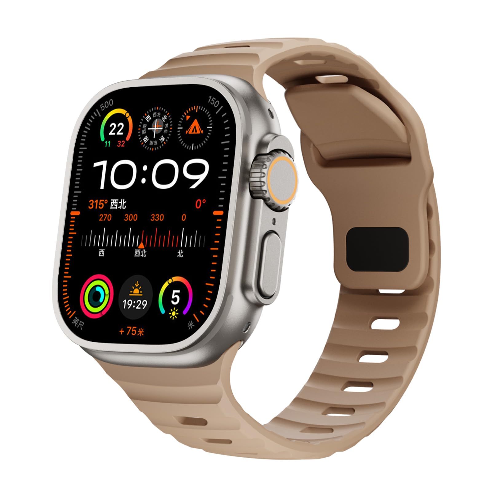 Photo 1 of Sport Silicone Bands Compatible with Apple Watch Band 49mm 46mm 45mm 44mm 42mm 41mm 40mm 38mm, Soft Waterproof Replacement Strap for iWatch Series 11 10 9 8 7 6 5 4 3 2 1 SE 3 2 1 Ultra 3 2 1 Men Women