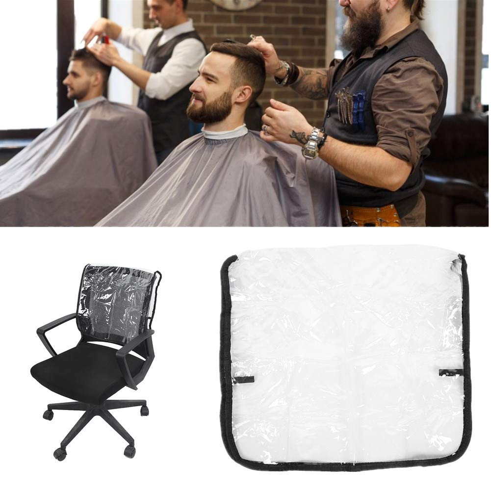 Brrnoo Professional Transparent Waterproof Salon Chair Cover, Protects Haircut Chair, Easy to Clean, Modern Style, PVC Material, Suitable for Barber Shop Use