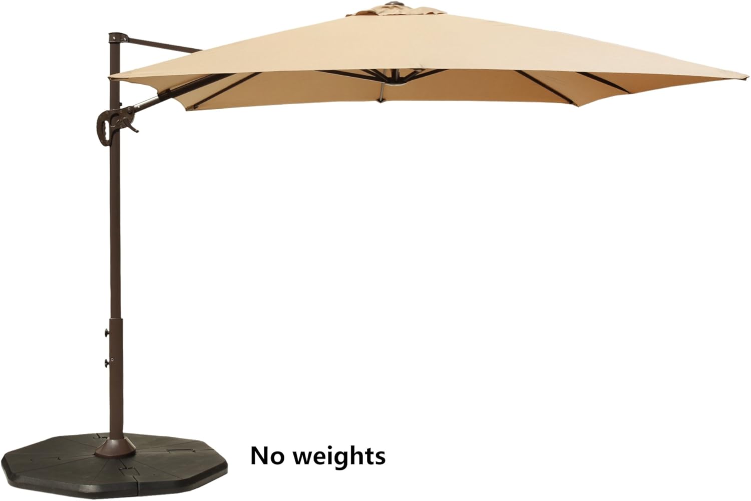 Amazon Com Le Papillon 8ft X 8ft Cantilever Umbrella Hanging Offset Patio Umbrella Rectangular Cross Base Beige Garden Outdoor