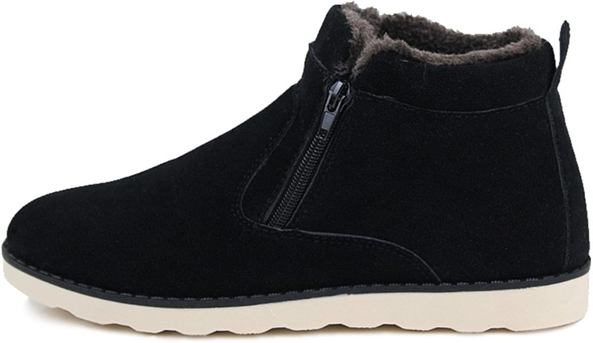 mens snow boots with side zipper