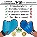Pet Grooming Glove Brush, Anoma 2-in-1 Pet Glove: Grooming Tool + Furniture Pet Hair Remover Mitt, Gentle Deshedding Brush for Dog and Cat, Grooming Glove for Long & Short Fur, Pets Love It!