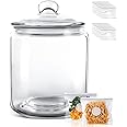 Almcmy 1 Gallon Glass Jar, Glass Cookie Jars with Airtight Lids, Canister Sets for Kitchen Counter, Large Food Storage Contai