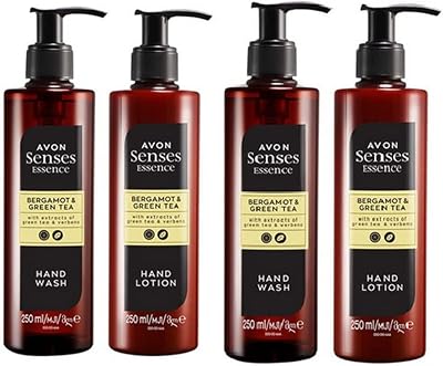 Avon Senses Bergamot Green Tea Hand Care Duo Set x2 250ml Bottles