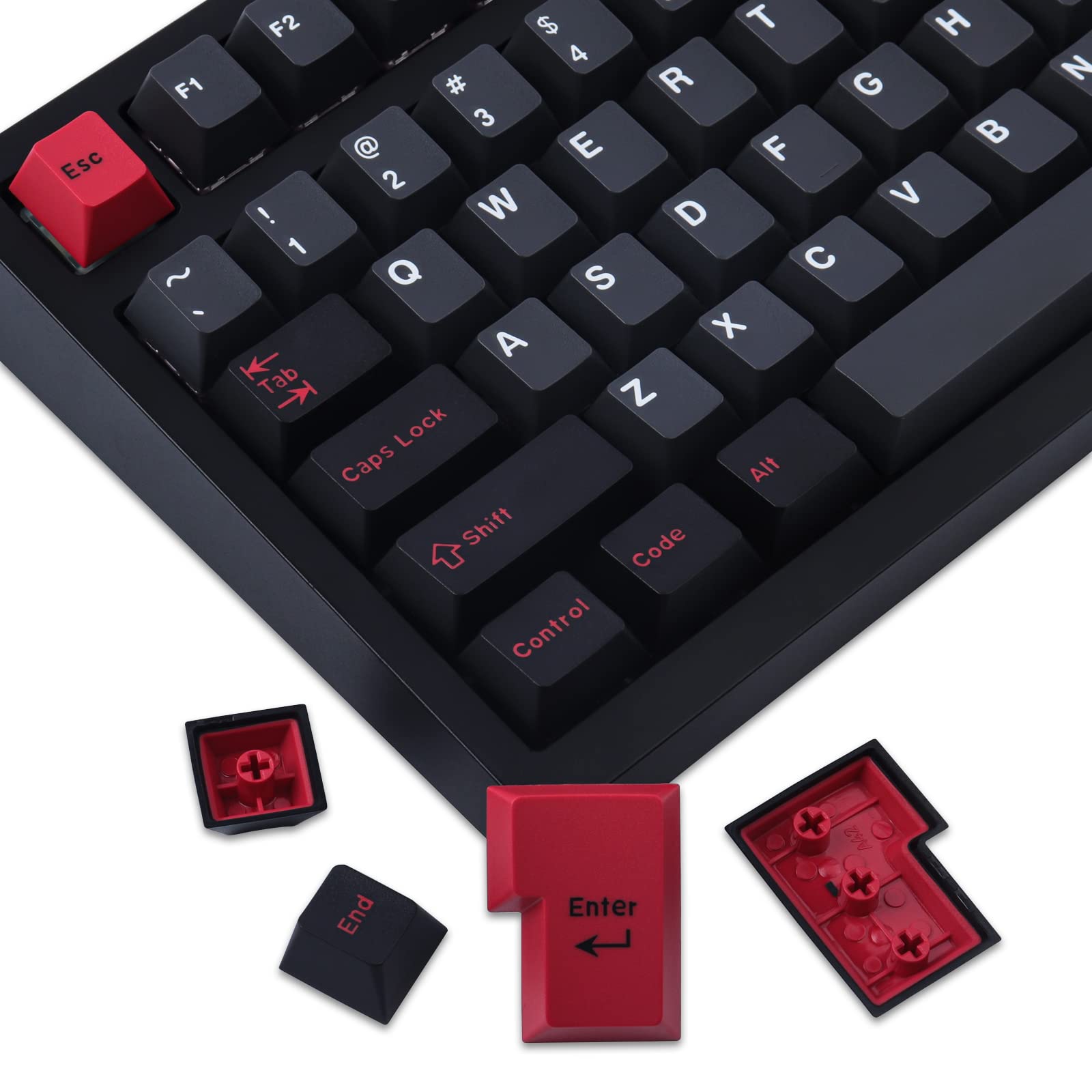 Evil Dolch Keycaps Double Shot 170 Keys Cherry Profile ABS Keycaps for MX Switches ISO/ANSI Layout Mechanical Keyboard