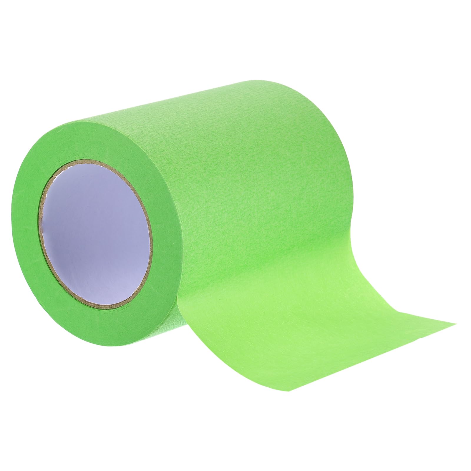 Rebower Masking Tape Green Painters Tape Paper Tape [for Crafts DIY Walls Painting Packing Automotive Home Decoration Teaching]- 6 Inch x 60 Yards/1 Roll
