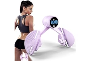 LEWEREST Thigh Master Thigh Exerciser with Counter Rechargeable, 4 Levels Resistance Adjustable Inner Thigh Exercise Equipment, 360° Rotatable Inner Thigh Toner for Women Men