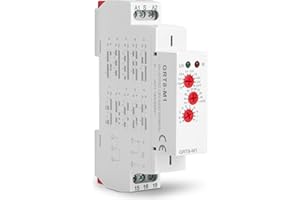 YOSOO HEALTH GEAR GRT8-M1 Delay Time Relay, Timer Relay Delay Off Multifunctional Time, On Off Timing with 10 Functions DIN Rail Mount AC/DC 12V~240V